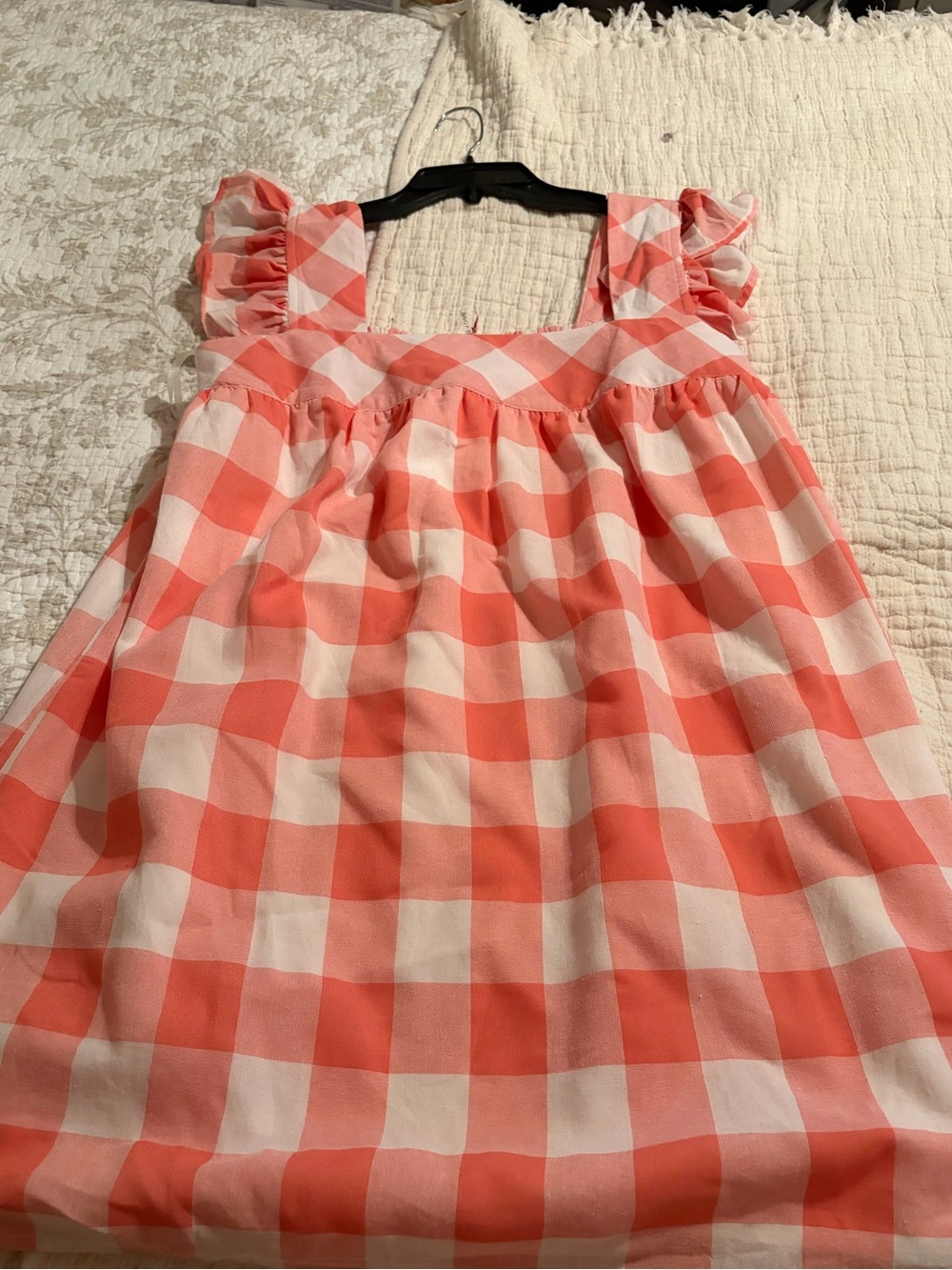 entro Pink and Coral Smocked Sundress